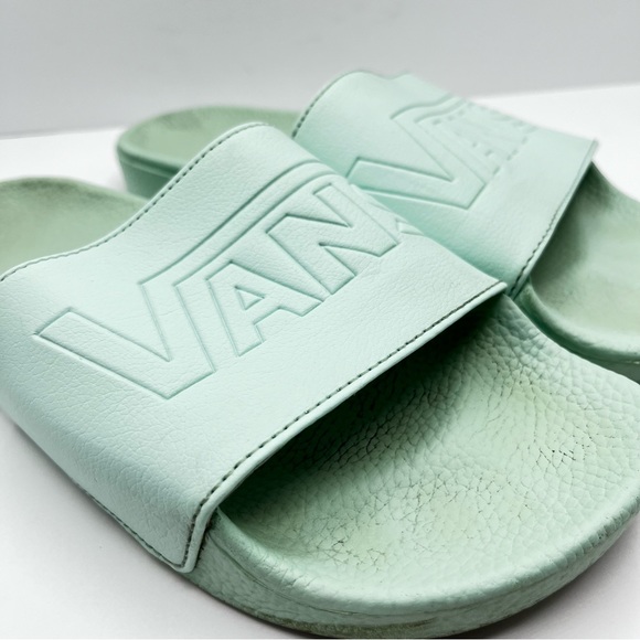 Vans Slip On Mint Green Slides Size 9 Women’s - Picture 4 of 13